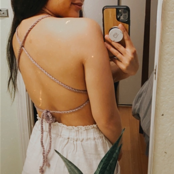 Lavender Dainty Crochet Bralette - Picture 4 of 4